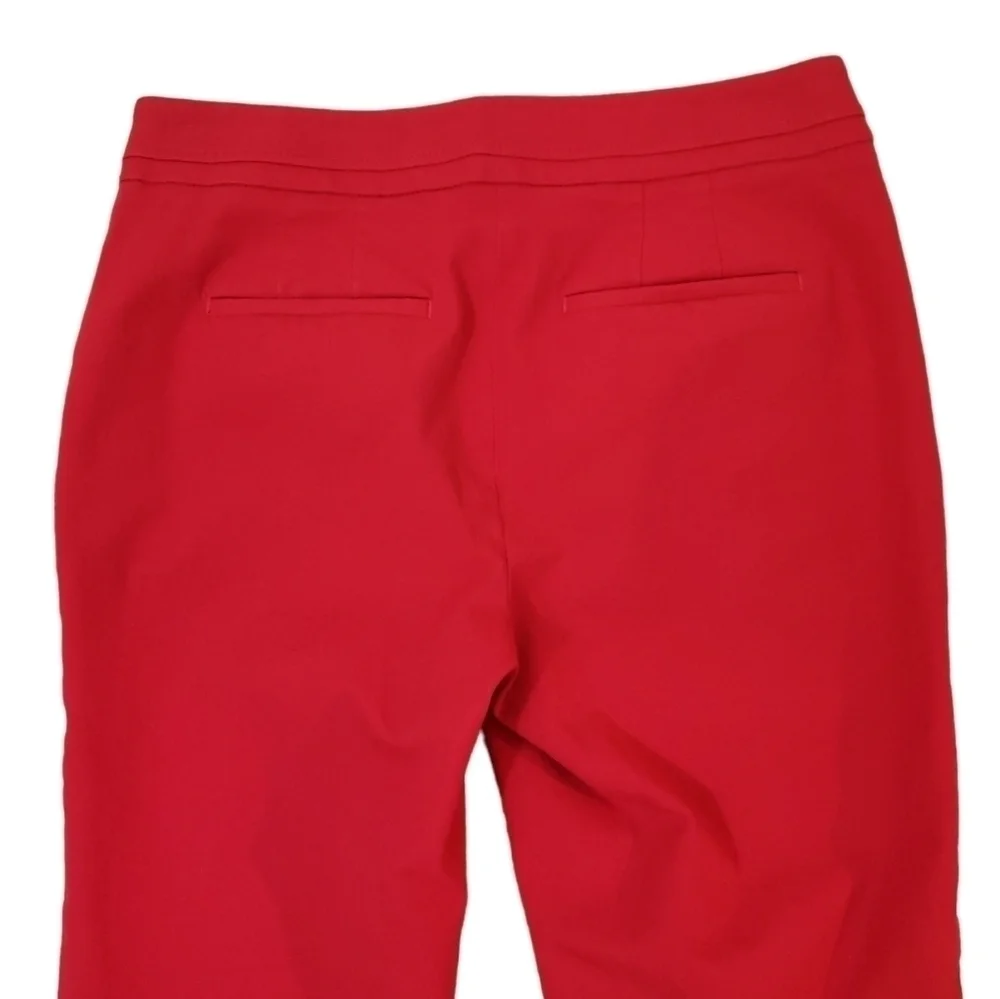 Talbots~Woman Size 2~Red/Black Skinny Ankle Pants Stretch.